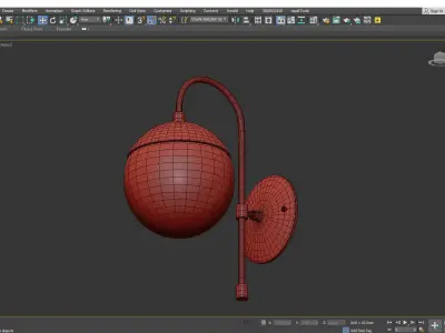 CEDAR MOSS GLOBE SCONCE Low-poly 3D model