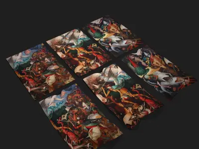 Fall of the Rebel Angels Bruegel the Elder 3 Tapestry Collection 3D Model Pack