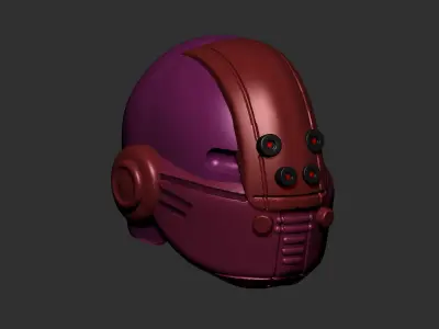 helmet high poly sculpt 3d printable ver 7 3D model 3D model 138