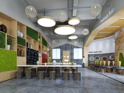 Pottery Workshop - Classroom Interior 3D Model 3D model
