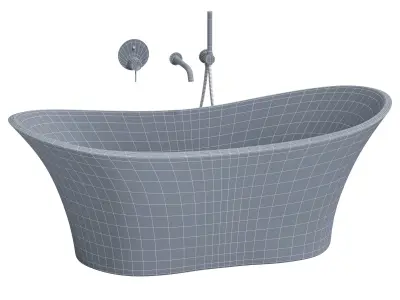 Freestanding Stone Bath Amalfi 3D model