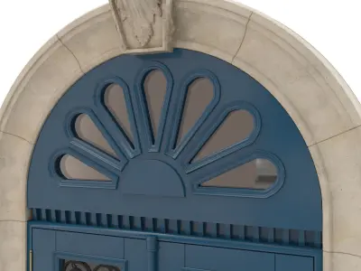 Entrance classic door 29 3D model