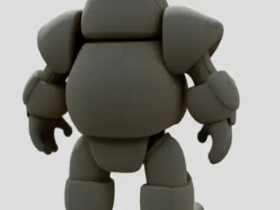 Disney-like Magical Golem - Stylized 3D Game Asset 3D model