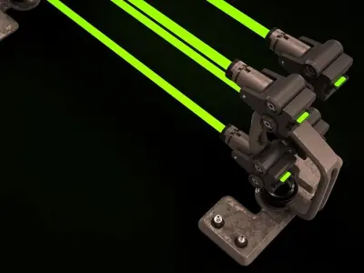 Sci-fi Laser Barrier 3D model