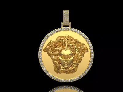 pendant medusa gorgon 3D print model