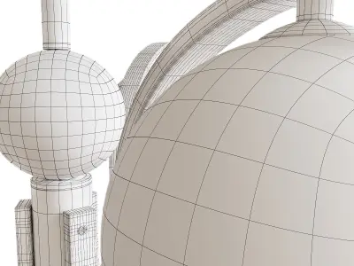 Aran Glass Chandelier 3 lamps Low-poly 3D model