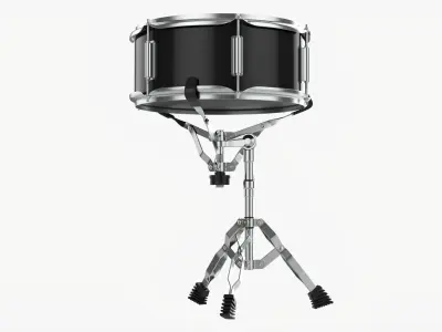 Snare drum acoustic on stand 3D model
