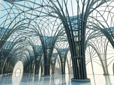 Futuristic Interior Scene 2 3D model