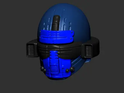 helmet high poly sculpt 3d printable ver 7 3D model 3D model 151