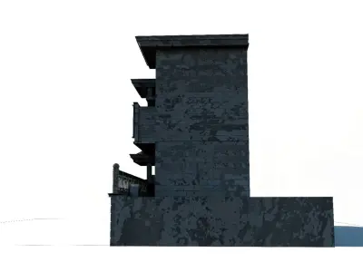 Detailed Abandoned House 3D model