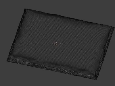 Slate plate Low-poly 3D model