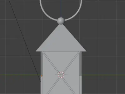 Antique Hanging Lantern - Low Poly 3D Model 3D model