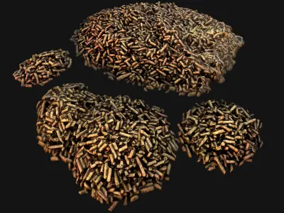 Cat Litter Pile Farm Landscape Pet Toilet Low-poly 3D model