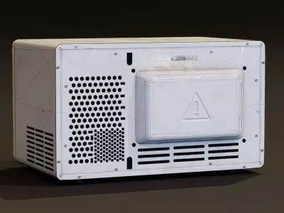 Microwave A1 Game-Ready Low-poly 3D model
