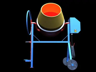 Cement mixer DESIGN 3D model