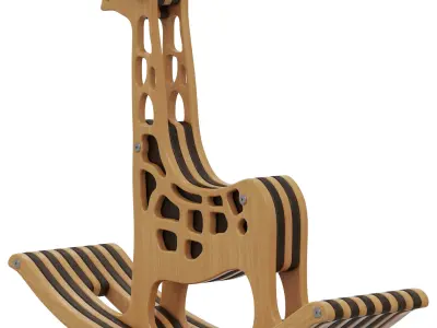 Home Concept Giraffe Rocking Chair 3D model