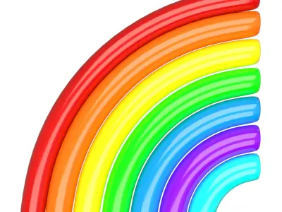 Rainbow Icon Low-poly 3D model