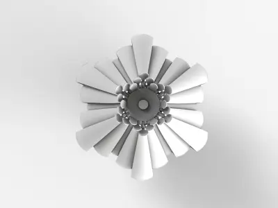 Onion Lamp Low-poly 3D model