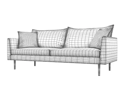 Wilhelm sofa with legs 3D model