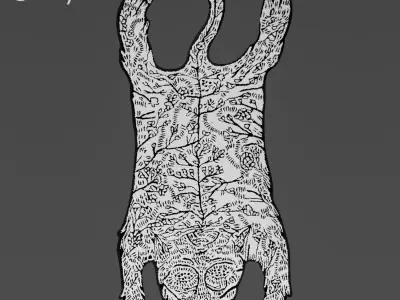 Carpet Tiger Big Rug 3D model