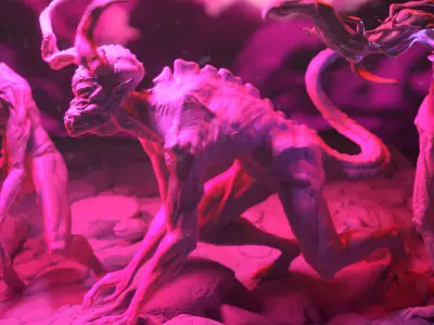 Spawn of the Abyss -The Abyssal Hound - Creatures STL 3D print model