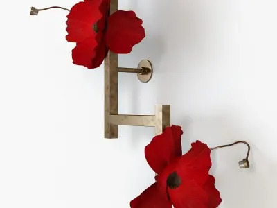 LURE POST WITH POPPIES 3D model