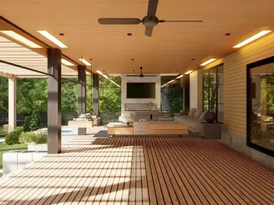 Garden Landscape 3D Model - SketchUp and Lumion Scene  3D model