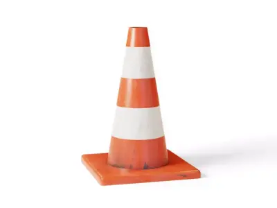 Low Poly Traffic Cone Low-poly 3D model