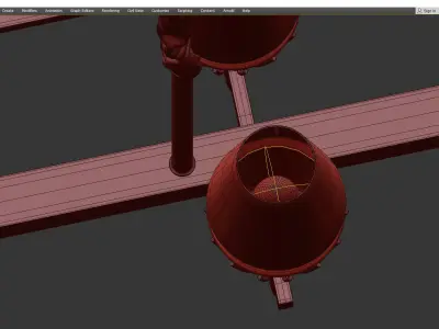 FASHION BRASS LINE CHANDELIER 2 Low-poly 3D model