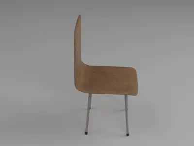 Wood Chair Low-poly 3D model buy