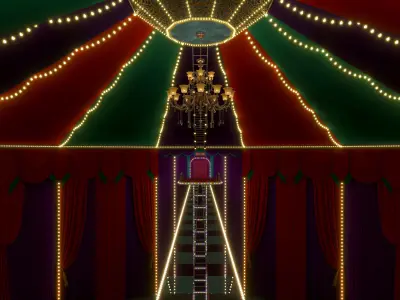 Squid Game glass bridge game scene 3D model