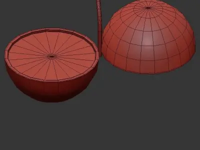 Elisabeth chrome chandelier with six lights 3D model