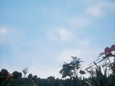 Stylized Foliage Pack - UE4 preview images Low-poly 3D model