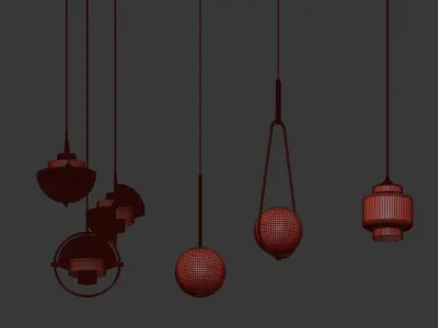 Ceiling Light Collection 3D model