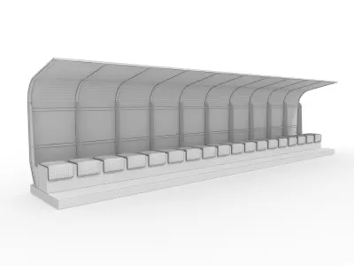 Soccer Bench 11 3D model