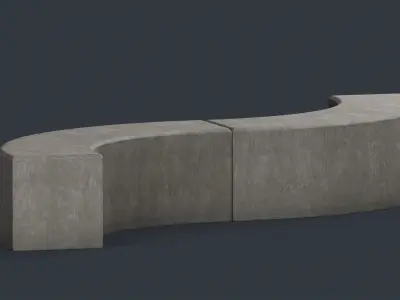 Modern Outdoor Bench 92 PBR Game Ready Low-poly 3D model