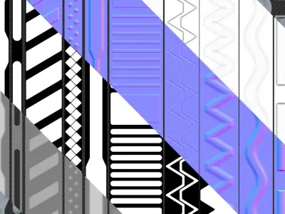 Sci-Fi Decal Set - Seams and Panels Texture