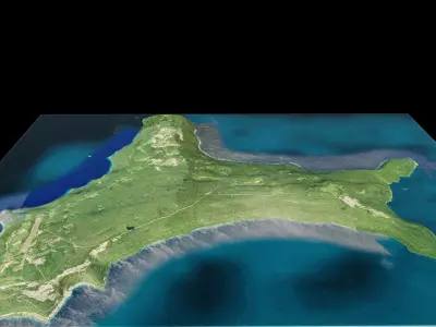 Christmas island 3d model terrain 3D model