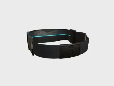 SciFi Glasses C05 Black Grid - Character Design Fashion Low-poly 3D model