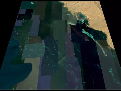 Mecca and the Red Sea coast of Saudi Arabia - tile n19 e40 3D model