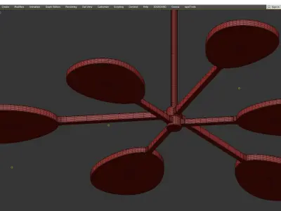 Corbett Patras Chandelier Low-poly 3D model