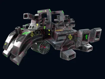 Spaceship 3D model 11