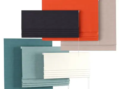 Roman Curtains 33 John Lewis and Partners Shawford Blackout 3D model