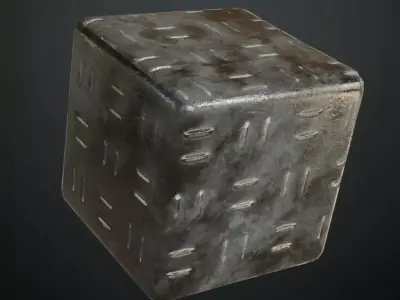 Diamond Metal Plate Eight Anti-Slip PBR Seamless Texture