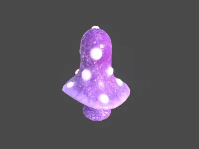 Fantasy Mushroom B06 Purple - Scene Backdrop Design Low-poly 3D model
