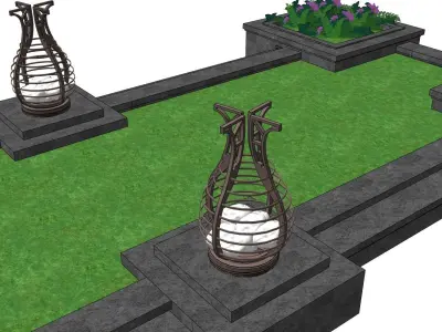 planter buffer zone sketchup model 3D model