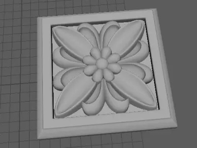 rosette flower 3D model 31