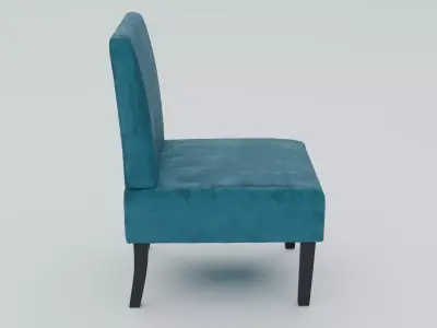 Velvet Chair Low-poly 3D model