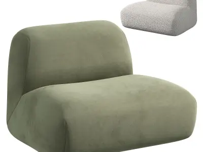 Teddy Couch Hippo Loveseat Boucle Cloud Sofa 3D model