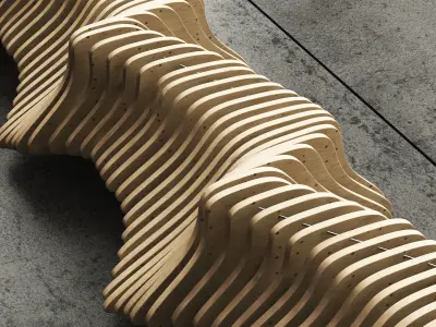 Parametric bench n2 3D model